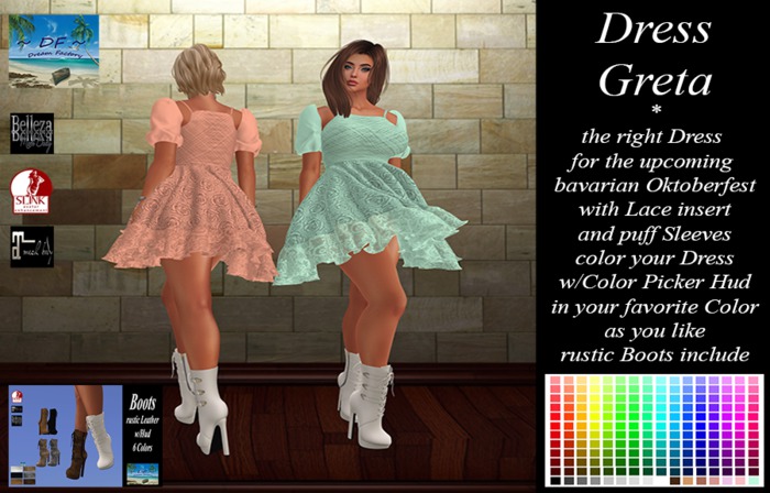 ~DF~Dress Greta w/Hud