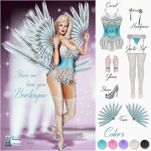 Belle Epoque { Show me burlesque } Bodysuit Black RARE