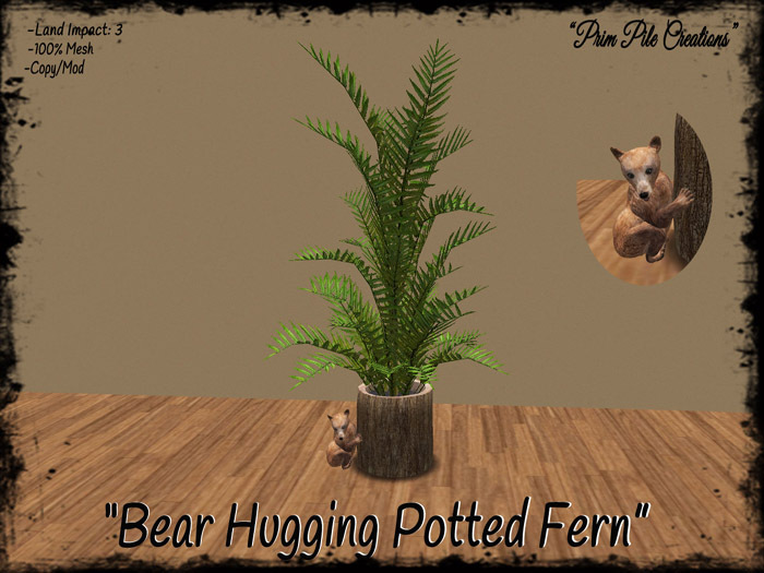~PPC~ Bear Hugging Potted Fern  