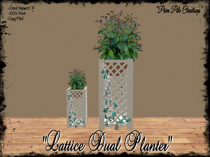 ~PPC~ Lattice Dual Planter  