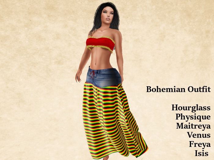 *MF* Bohemian Rasta Stripes Outfit