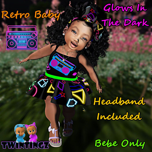 {TwinTingz} Retro Baby Dress w/ Bow (BEBE ONLY)