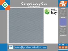 Carpet Loop And Cut Hexagonal