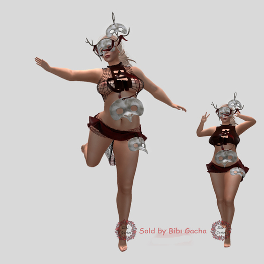 * Behind The Mask * Red Complete Outfit RARE
