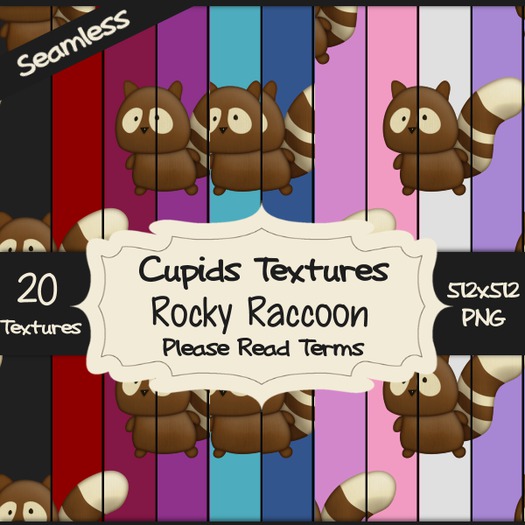 *Cupids Textures * 20 ROCKY RACCOON