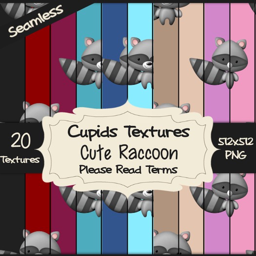 *Cupids Textures * 20 CUTE RACCOON