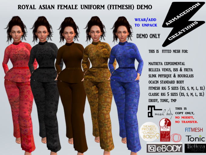 ROYAL ASIAN FEMALE UNIFORM DEMO
