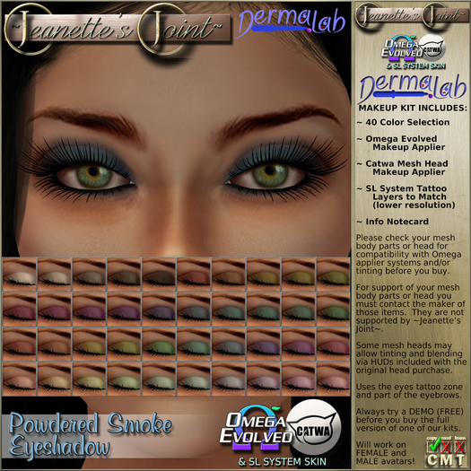 ~JJ~ DermaLab Eyeshadow (powdered smoke)