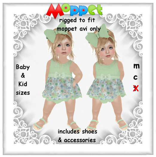 Moppet Lime Playset Set