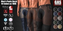 GAS [Men's Pants Daryl - 10 Colors w/HUD FATPACK] Demo