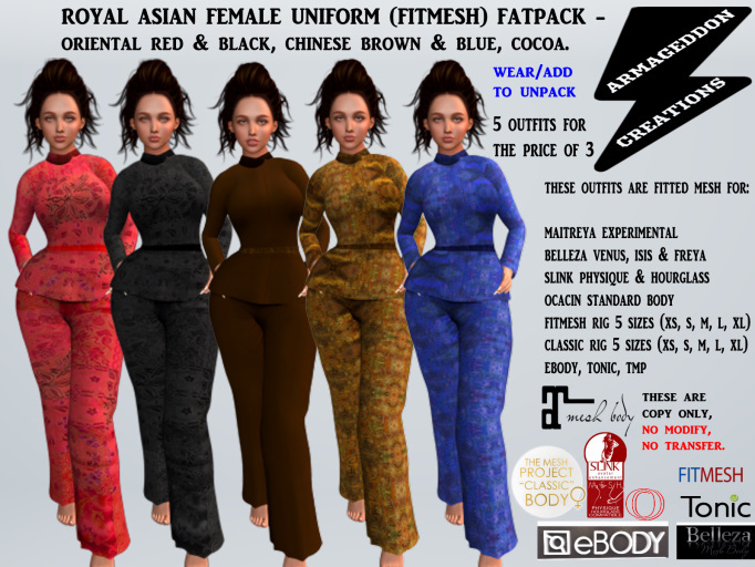 ROYAL ASIAN FEMALE UNIFORM FATPACK 190830
