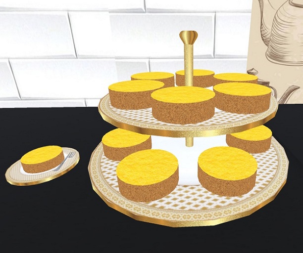 2 Tier Lemon Tart Stand