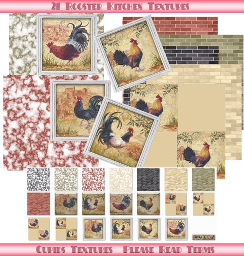 21 Rooster  Kitchen Textures
