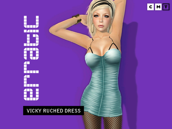 erratic / vicky - ruched dress / babyblue
