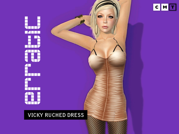 erratic / vicky - ruched dress / nude