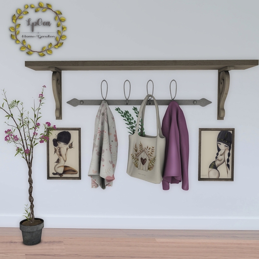 LpOca Coat Rack Wall brown/WEAR