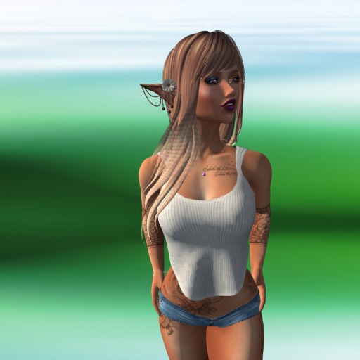 Essence of Ribbed Tank Lt Blue