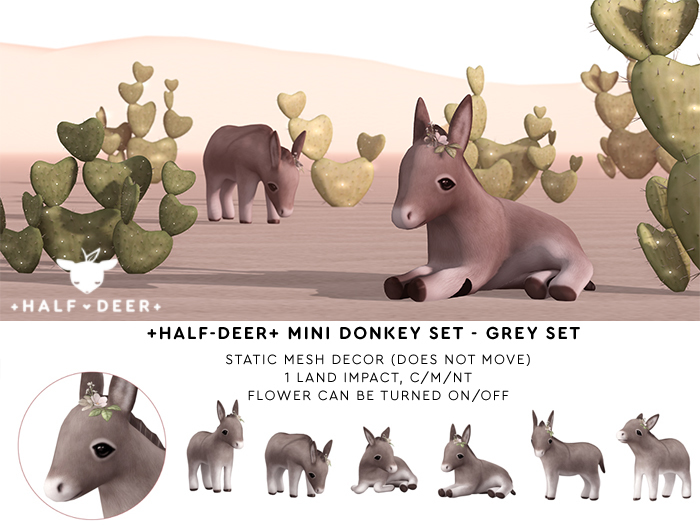 +Half-Deer+ Mini Donkey [Grey Set]
