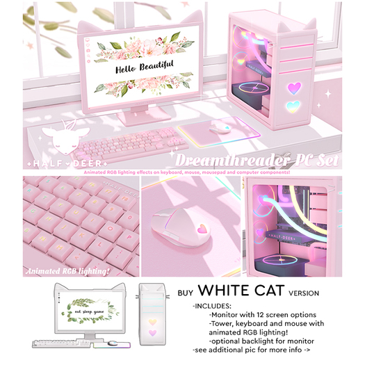 +Half-Deer+ Dreamthreader PC Set [Cat - White]