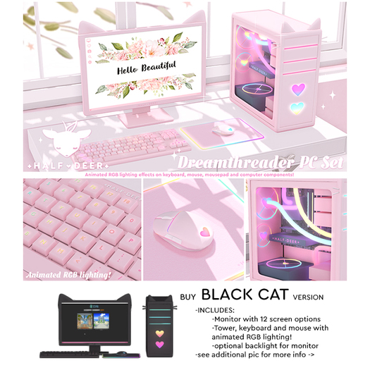 +Half-Deer+ Dreamthreader PC Set [Cat - Black]