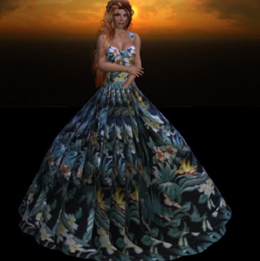 ~Green Floral Gown~