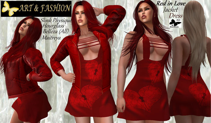 ART & FASHION - RED IN LOVE OUTFIT
