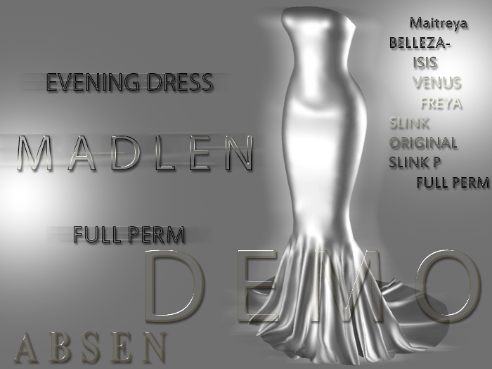0723 DEMO **ABSEN** F-67 EVENING DRESS -MADLEN- FULL PERM