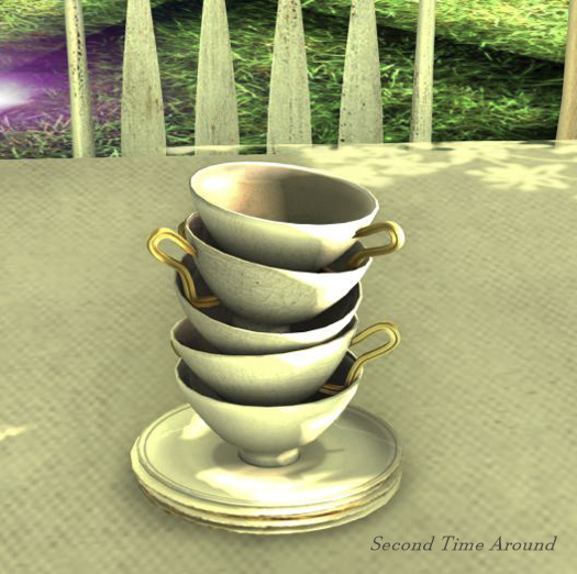 SPELL : Stack of Tea Cups [White]