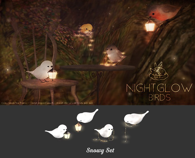 +Half-Deer+ Nightglow Birds [Snowy Set]