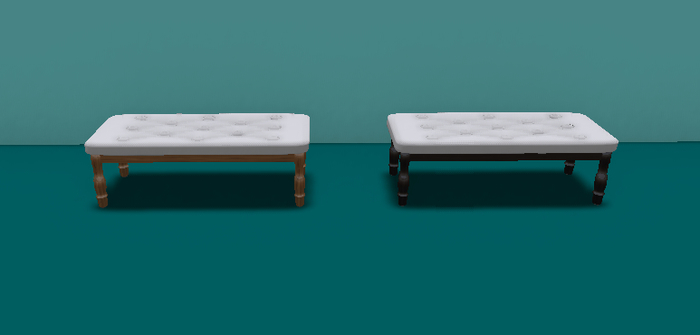 Dakota Designs Tuft Cushioned Bench White Set