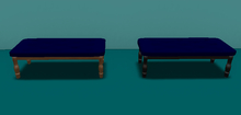 Dakota Designs Tuft Cushioned Bench Navy set