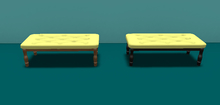 Dakota Designs Tuft Cushioned Bench Cream Set