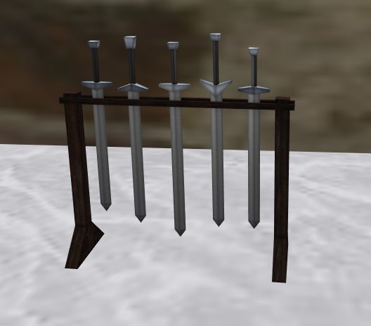 Second Life Marketplace - Medieval swords rack [G&S]