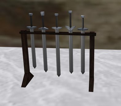 Second Life Marketplace - Medieval swords rack [G&S]