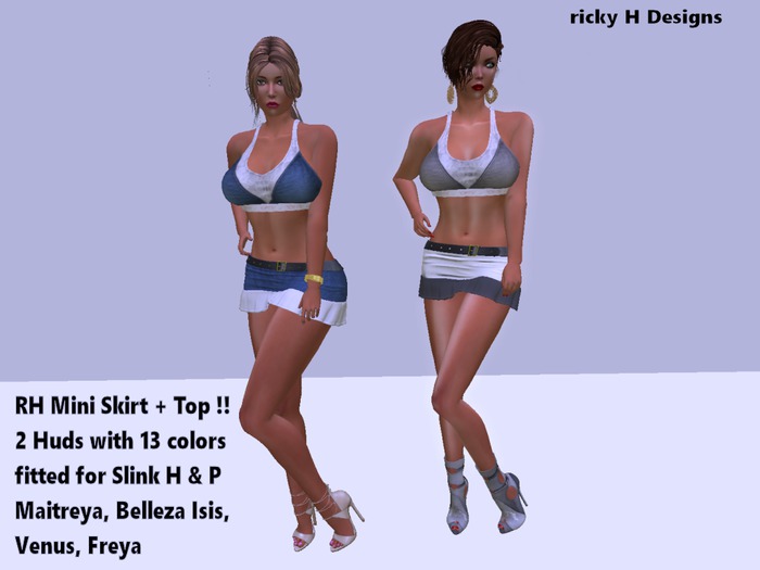 Second Life Marketplace RH Mini Skirt + Top and Huds