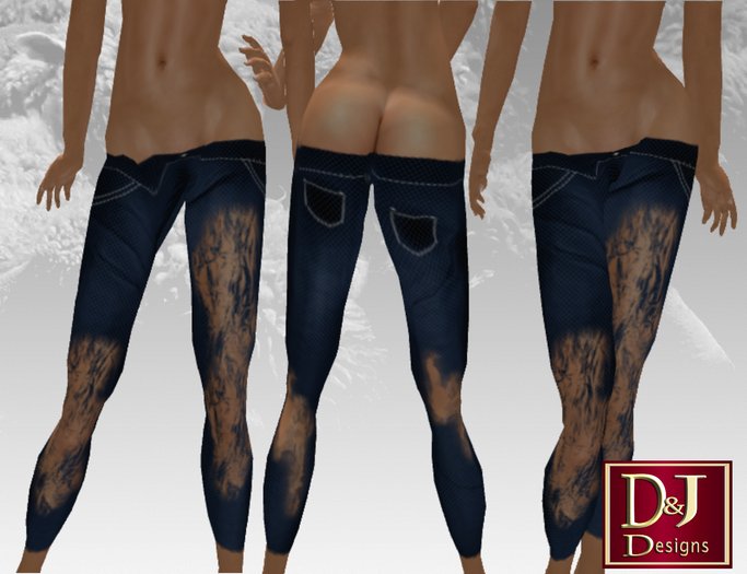 D&J Low waist Prili Pants blue