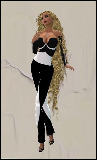 Black & White Pant Set