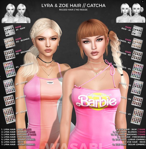 Wasabi // Zoe Mesh Hair - #13 Reds