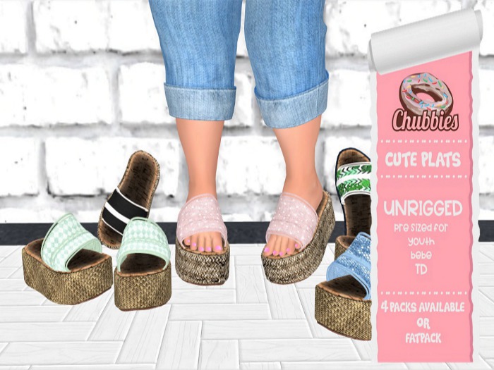 CHUBBIES - CUTE PLATS. - PACK 3- ADD TO UNPACK
