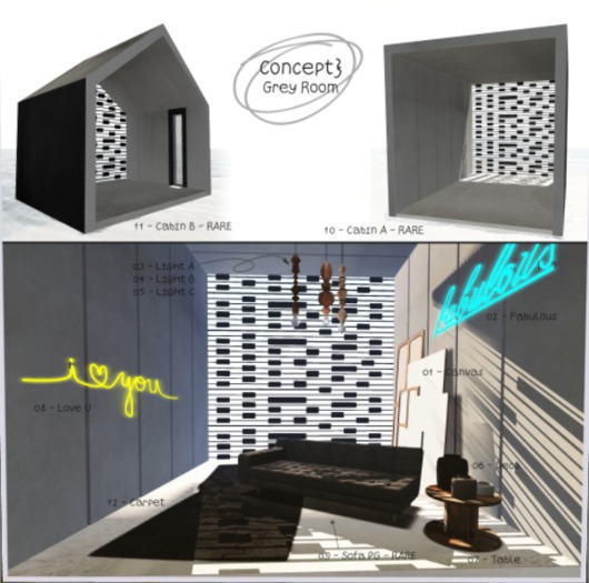 concept} GREY ROOM *-  10 CABIN A - RARE