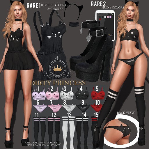 DIRTY PRINCESS- Cat's Meow Princess - FREYA 7- COMMON