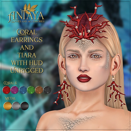 :: ANTAYA :: Coral earrings and tiara (wear)
