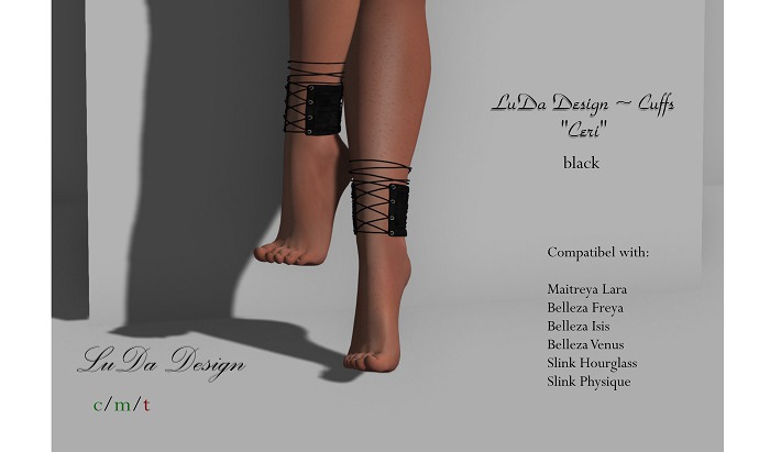 LuDa Design ~ Cuffs  ''Ceri''  black