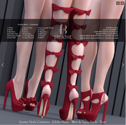 [BREATHE]-Toyoe Heels-FATPACK-SLINK - RARE