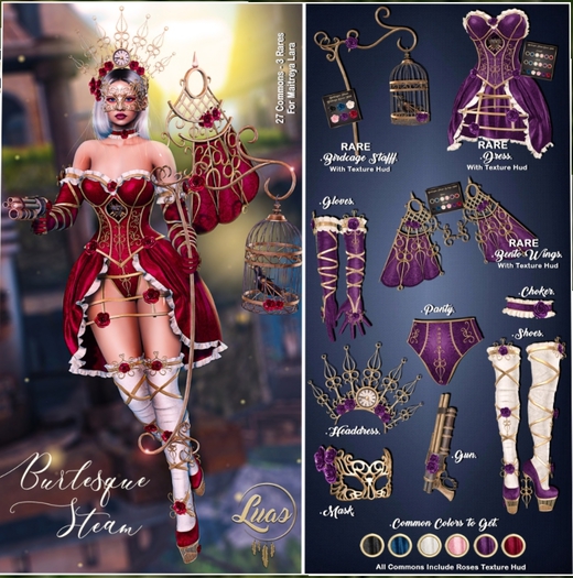 Second Life Marketplace - Luas Burlesque Steam Panty Cream