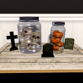 ~THD Glass jar skulls/pumpkin