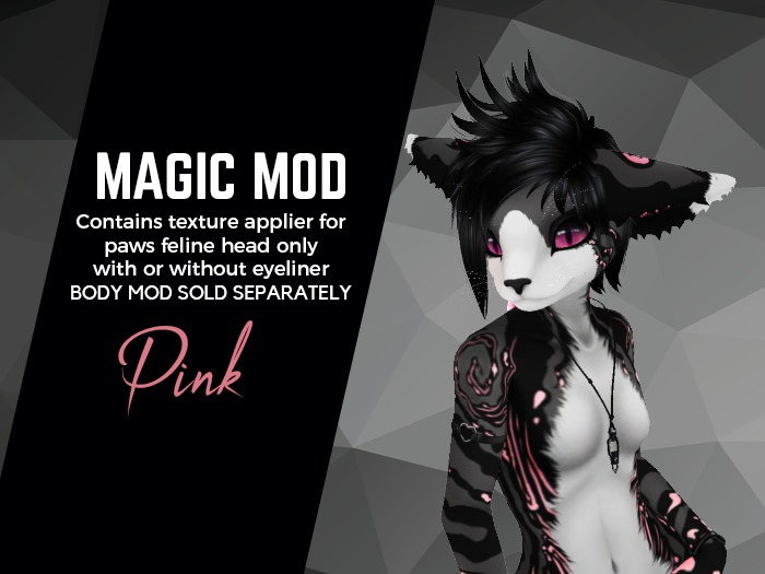 PAWS Feline Head - Magic Mod: Pink (Retired)