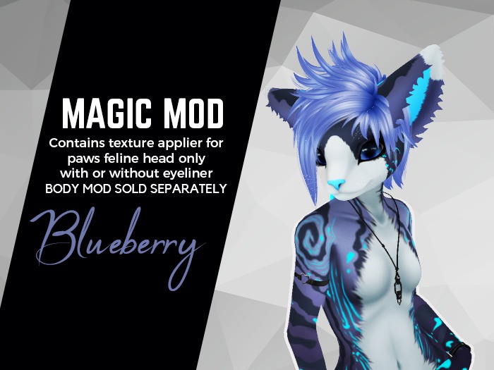Paws Feline Head - Magic Mod: Blueberry Creme (Retired)