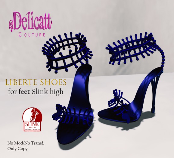 ##GIFT##SHOES LIBERTÉ BLUE - SLINK HIGH