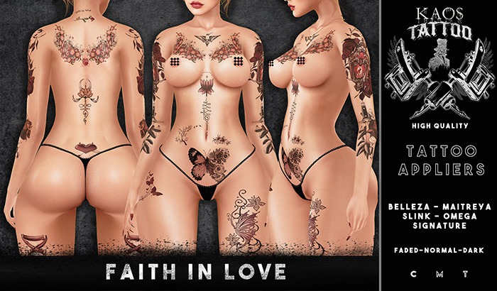 KAOS FAITH IN  LOVE TATTOO